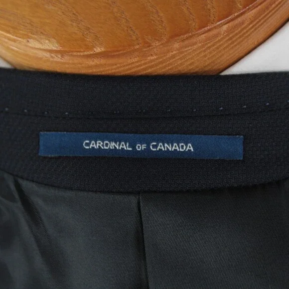 Cardinal of Canada NWT 100% Wool Sport Coat Size 40S US In Solid Navy Blue